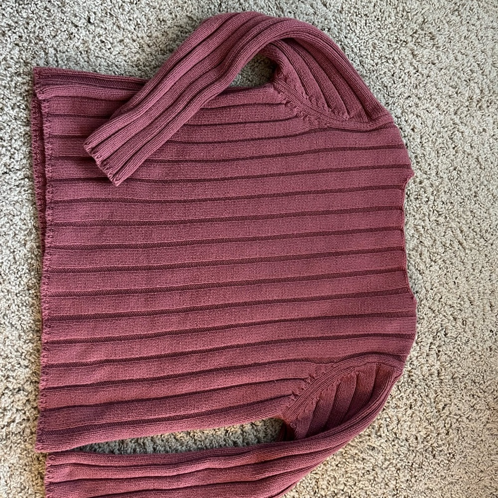 Women's Ribbed Sweater - Rose - Picture 3 of 5